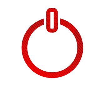 Red Power button